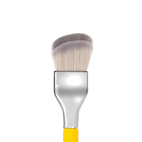 Bdellium Tools Professional Makeup Brush - Studio Series 951 Small Slanted Double Dome Blender - With Soft Synthetic Fibers, For Application & Blending (Yellow, 1pc)