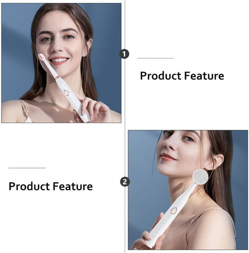 Ipetboom Set Three-in-One Electric Toothbrush for Adults and Boys and Girls Rechargeable Sonic Toothbrush Soft Bristles