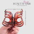 Rosette Large Chic Styling Glass Claw Clip Hair Clamps, Grips for Thick Hair, Women and Girls