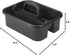 Akro-Mils 09185 Plastic Tote Tool & Supply Cleaning Caddy with Handle, 18-3/8" x 13-7/8" x 9", Black