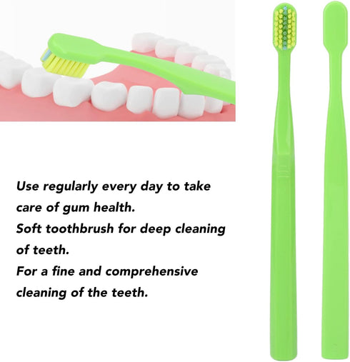 plplaaoo 10pcs V-Shaped Orthodontic Toothbrushes for Braces, Soft Bristle Toothbrush for Kids Adults