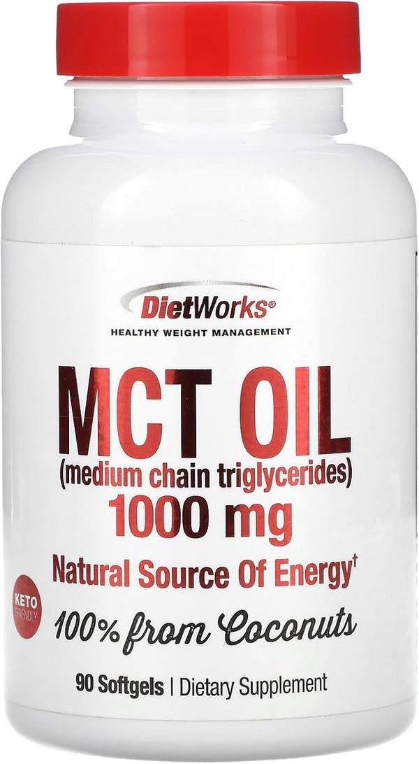 Mct Oil Softgels, Supports Fat Burning, Boosts Metabolism, Natural Energy Source, Promotes Weight Loss, 90 Count.