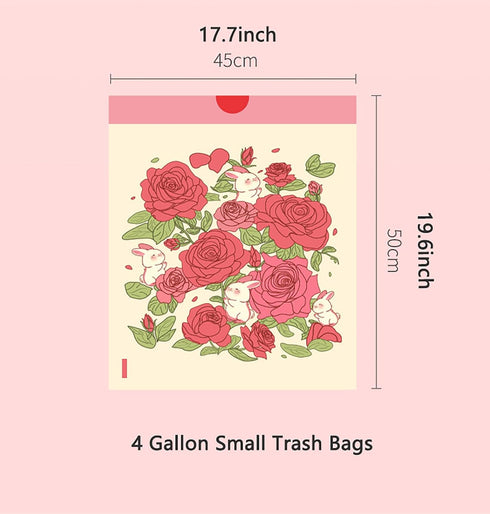 YIHUANYIFA 240pcs 4 240 Counts) Gallon Trash Bags Drawstring Tear-Free Separated for Bathroom Office Home Bedroom Trash