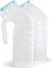 Male Urinal with Glow in The Dark Lid - 32 Oz Urine Bottles for Men (2 Bottles) for Hospitals and Travel