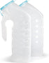 Male Urinal with Glow in The Dark Lid - 32 Oz Urine Bottles for Men (2 Bottles) for Hospitals and Travel