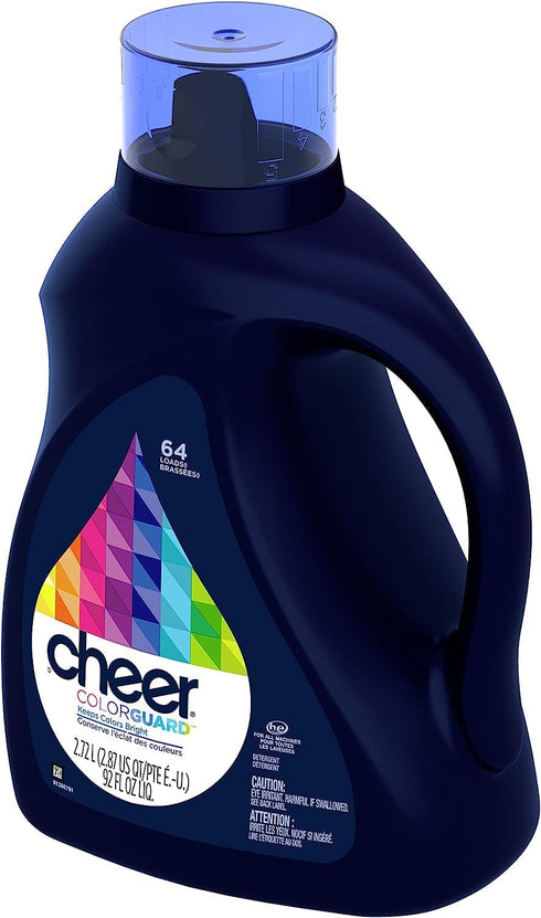 Cheer Liquid Laundry Detergent - 64 loads, 92 fl oz, HE Compatible