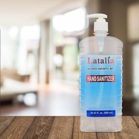 Pack 2 (900ml, 30 oz) Latalia Hand Sanitizer - off Travel Hand Sanitizers - Unscented Mini Clean Scent Non-Drying