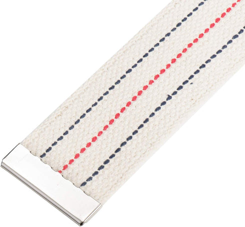 COW&COW Transfer and Gait Belt with Metal Buckle - 2 inches, Beige with Stripes, 60" - Transfer Walking and Standing