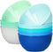 Youngever 9 Pack 10 Ounce Plastic Bowls - Kids Plastic Bowls Set of 9 in Coastal Colors