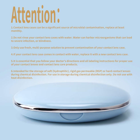 ofone Cute Contact Lens Case, Oval Holder with Removal Tool, Mirror, and Tweezers for Women and Girls (Black)