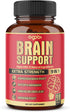 9in1 Brain Support Supplement, Concentrated Ashwagandha Root, Gotu Kola Powder, 90 Capsules