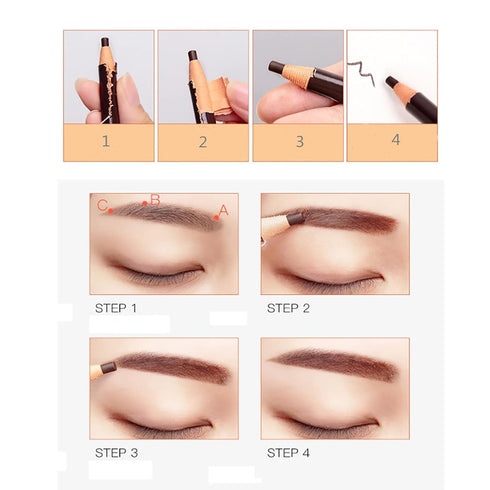 5pcs Microblading Pencil Set in 5 Colors - Waterproof Eyebrow Peel-off Pencil for Marking, Filling, Outlining