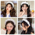 Spa Headbands for Washing Face or Makeup, Puffy Terry Cloth Hairband for Women, Skin Care Accessories (White)