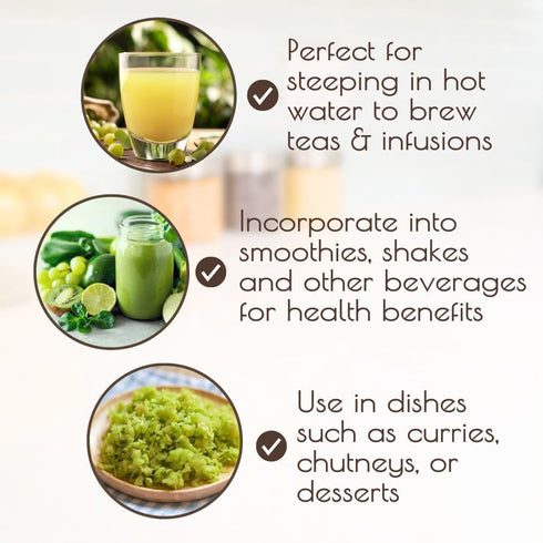 Darsa Organics Amla Fruit Powder from India, 8 oz, Rich in Vitamin C & Antioxidants, Supports Immunity and Hair Growth