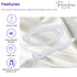 Parcelona French Plain Oval Small Celluloid Metal Free Hair Barrette Clips Women Hair Accessories, Made in France(Solid White)