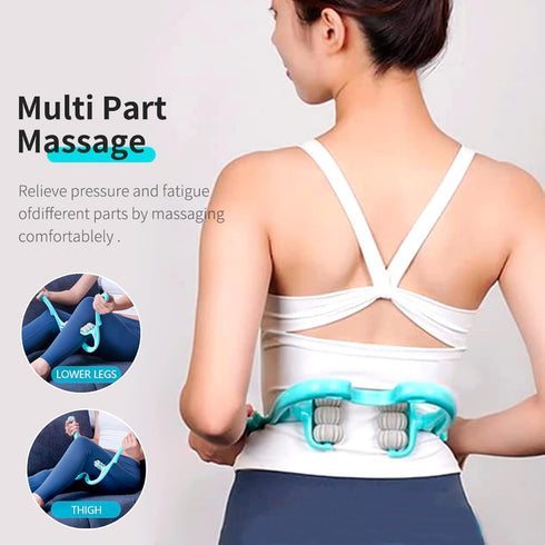 Neck Massager Roller, Handheld Massager with 6 Balls for Neck Pain Relief and Deep Tissue Massage