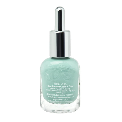 Nailtopia Plant-Based Chip Free Nail Lacquer, Non Toxic, Long-Lasting Strengthening Polish - I Sea You (Seafoam Green)