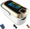 mibest OLED Finger Pulse Oximeter, O2 Meter in Dual Color White/Luxury Gold