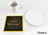 HOME-X Happy Birthday Black and Gold Paper Napkins - Square Party Napkins, 48 Count