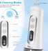 JNGOODS Water Dental Flosser, 300ml Rechargeable Oral Irrigator, IPX7 Waterproof, 9 Modes, Travel Home Use (White)