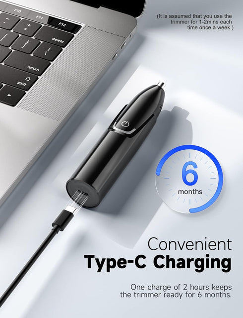 ZORAMI Rechargeable Ear and Nose Hair Trimmer, Professional Painless Eyebrow & Facial Hair Trimmer, Black