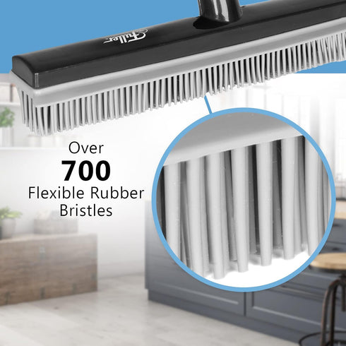 Fuller Brush Rubber Broom Head for Carpets, Floors, Stairs, Upholstery - Electrostatic Action Removes Pet Hair and Dirt