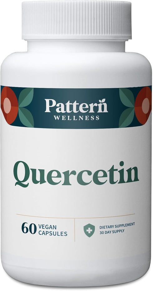 Pattern Wellness Quercetin Supplement - 60 Non-GMO Capsules - Immune Function & Cellular Health Support, Cardiovascular