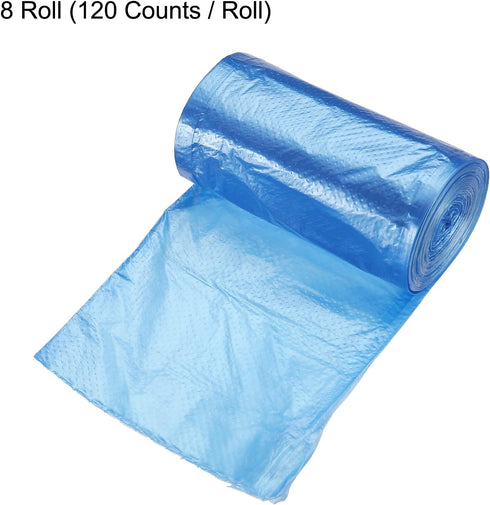 MECCANIXITY Small Trash Bags, 0.5 Gallon Garbage Bags for Desktop Mini Trash Can, Blue, 8 Rolls / 240 Counts