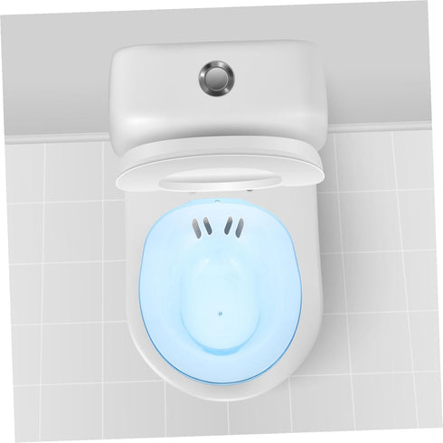 Postpartum Care Sitz Bath Basin for Toilet Seat Comfortable Hip Soak Bowl for Women and Pregnant Blue Use in Home