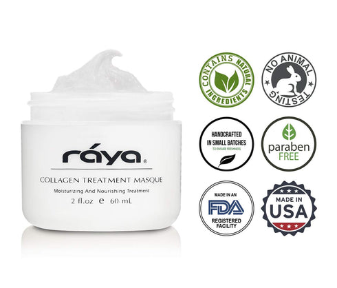 Raya Collagen Treatment Masque (604) - Nourishing Facial Mask for Combination, Dry, and Dull Skin