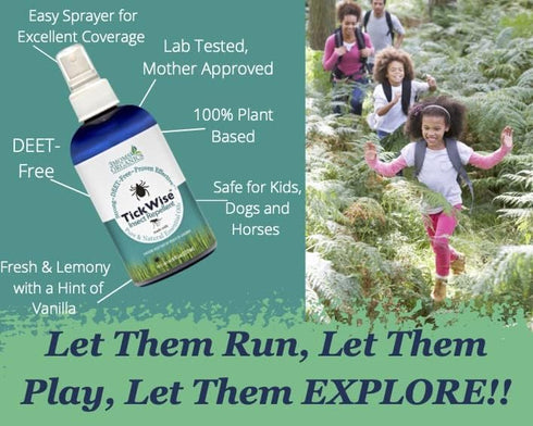3 Moms Organics TickWise, 8oz Extra Strength, DEET-Free Tick and Insect Repellent, Safe for Kids and Pets