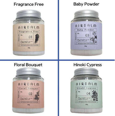 Air Balm Odor Eliminator: Solid Air Freshener, 1 Pack, 5.3 oz, Lasts 90 Days for Room, Kitchen, Bathroom, Baby Powder