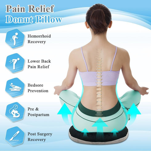 Bed Sore Cushion, Donut Pillow for Tailbone Pain Relief, Sitting Hemorrhoid Pillows After Surgery, Postpartum Cushion