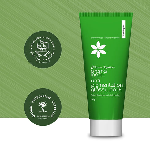 Anti Pigmentation Glossy Pack | 3.53 Oz (100g) | Essential Aromatherapy Skincare for Pigmentation and Dark Circles