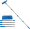 Multi-Use Microfiber Window Squeegee - 56" Long Handle 2 in 1 Rotatable Window Cleaning Kit with Rubber & Scrubber