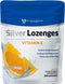 Silver Lozenges with Vitamin C - 24 Orange Lozenges, Premium Nano Silver 60 PPM, Organic Honey, Immune Support