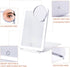 LED Foldable Travel Makeup Mirror, 5x7 inches, 3 Colors Light Modes, USB Rechargeable Touch Screen (White)