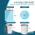 JOYEUX 2.6 Gallon Small Trash Bags, 66 Count No-Tearing Drawstring Mini Garbage Bags for Kitchen Bathroom