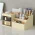 Makeup Organizer with 2 Drawers, White Countertop Storage for Vanity, Bathroom, and Bedroom Cosmetics