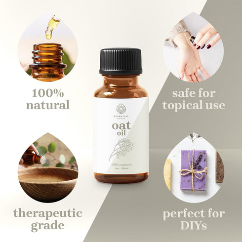 Oat Oil - Premium Undiluted Carrier Oil for Skin, Face, Body, and Hair Revitalization