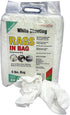 Recycled White Sheeting Rags - Lint Free Rag for All Cleaning Purposes, Shop Bulk Wipes in Bag, Cotton Linen Fabric