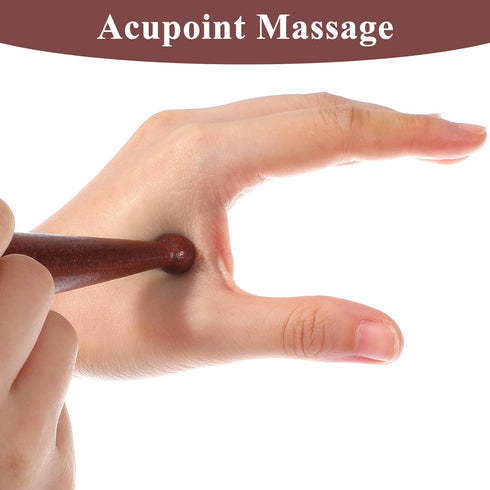 Shimmeroo Acupuncture Massage Tools, Wooden Massage Pen Acupressure Pen Pressure Point Tool for Relaxing Body Hand Foot