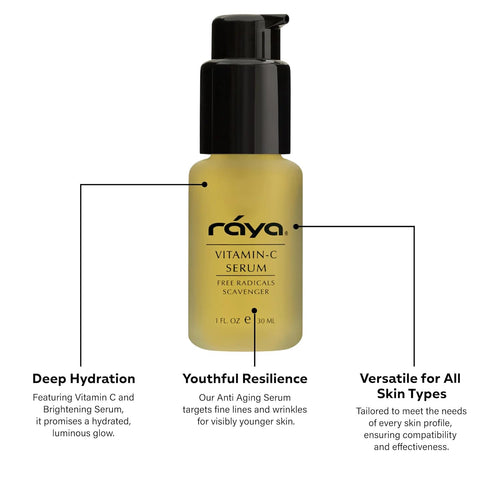 RAYA Advanced Anti-Aging Face Serum | Radiance-Boosting, Lightening Serum for All Skin Types