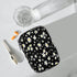 Skerhhux 7 Flower Chrysanthemum Black Pill Case Travel Pill Organizer Weekly Day Portable with Zipper Medicine Box Pill