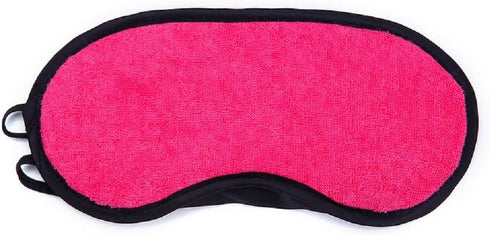 Sleep Mask Set Pack of 3, Adjustable Microfiber Terry Cloth Eye Masks for Sleeping, Travel, Black/Blue/Pink