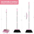 Broom and Dustpan Set, Outdoor Broom with Dustpan for Home Commercial Cleaning, Long Handle