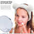 AHONEY Spa Bear Ears Headband Set, Cute Makeup & Skincare Wristbands for Washing Face, Elastic Hair Band (White)