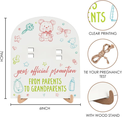 JHFDTY Baby Announcement for Grandpa Grandma Surprise Pregnancy Announcement Ideas Baby Reveal for Grandparents Gifts