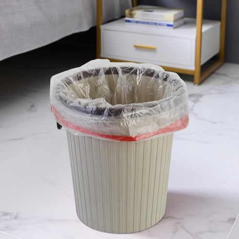 4 Gallon Clear Drawstring Garbage Bags, Small Trash Bags