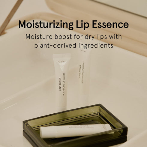 ONE THING Moisturizing Lip Essence 1 Count | Nourishing Soothing Moisturizing Hydrating Dry Rough Lips, Oil Butter Organic Plant Based Balm, Jojoba Argan Olive Oil | Vegan Korean Skin Care